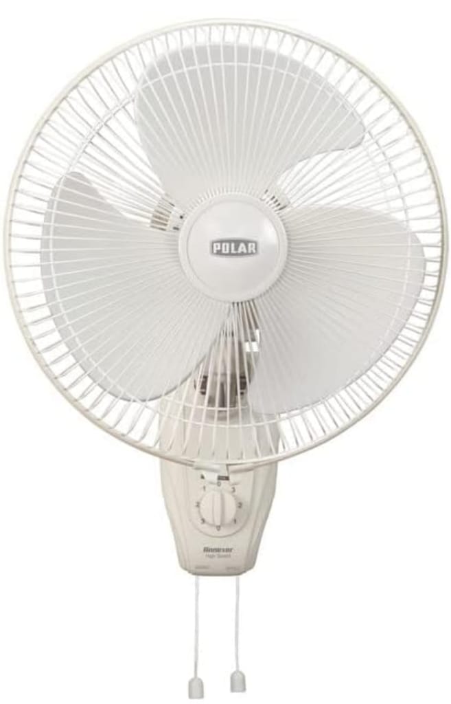 POLAR Annexer Hi-Speed 300mm 12 Inch Oscillating Wall Fan | RPM : 2200 | Watt : 75 | Air Delivery : 70 | Suitable for Kitchen, Bathroom and Office
