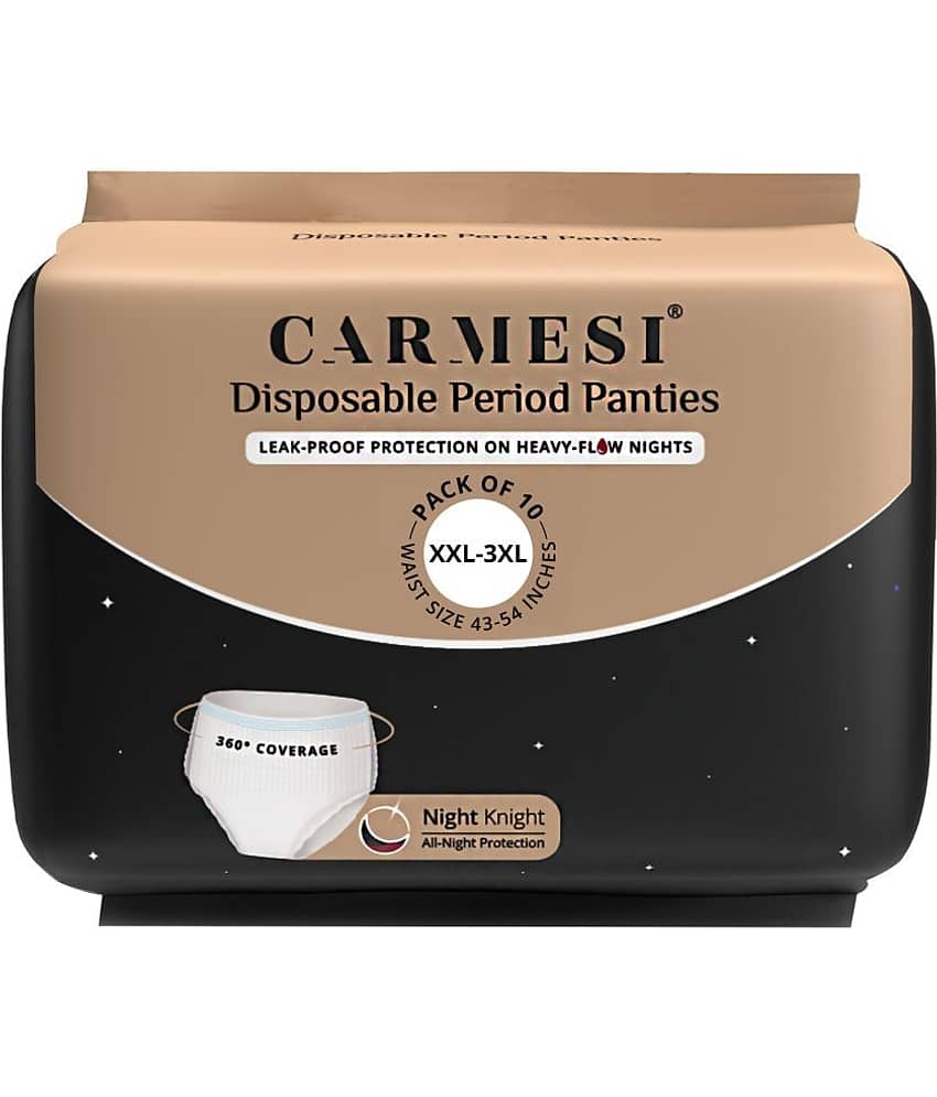 Carmesi Disposable Period Panties (XXL-3XL), Maternity Panties, All-Night Protection, 10 Pcs