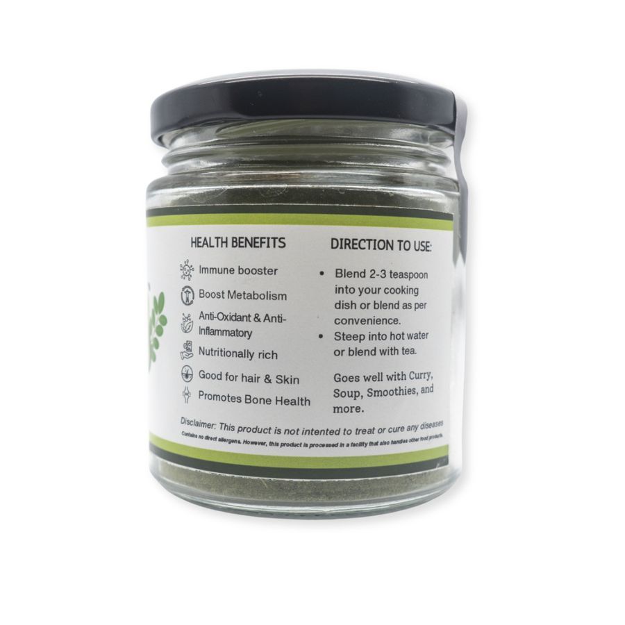 Hyfood's Pure Moringa Leaf Powder - 590 gm - One jar of powder view 2