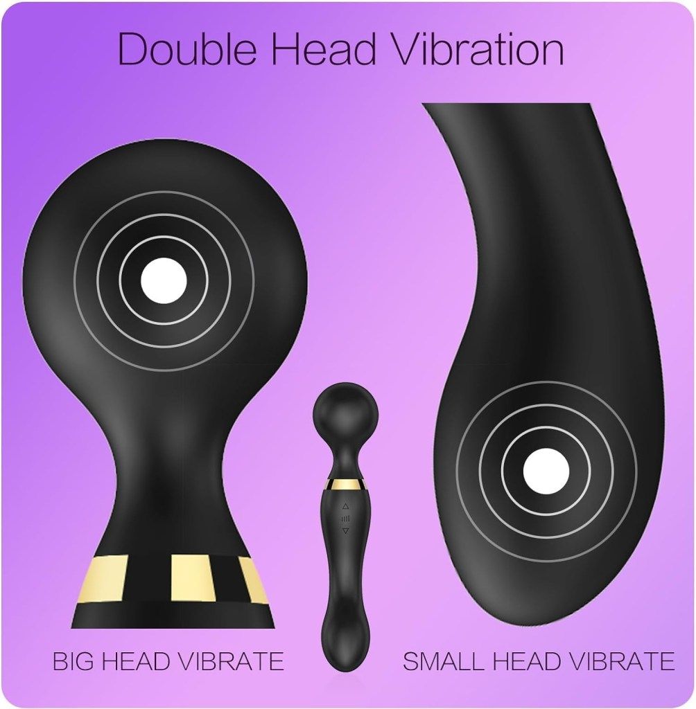 Full Body Personal Handheld Massager for Pain Relief | Wireless Rechargeable Vibration Massager Stick with 360° Rotation | Waterproof Ergonomic Dual-Head Massager for Back & Body | Travel-Friendly (Original Series) view 2