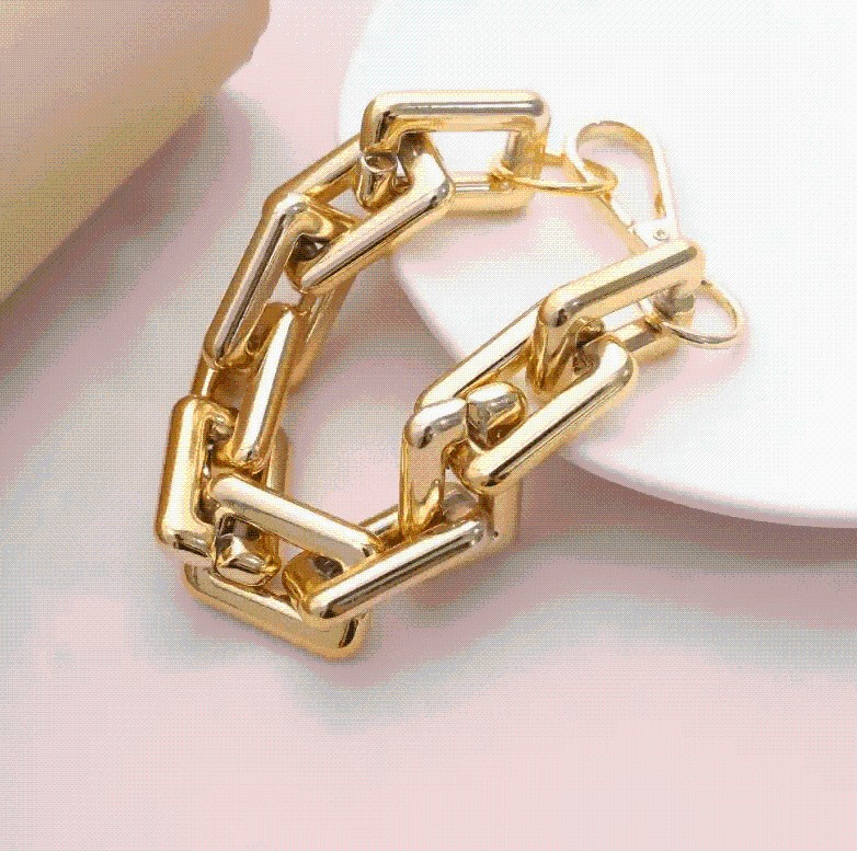 Pinapes Gold Plated Cubic Zirconia Adjustable Bracelet with Pull-Chain for Women & Girls Jeweler for Gift