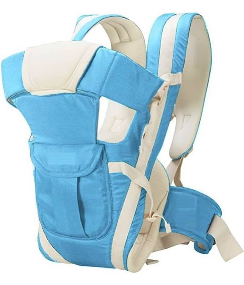 AURAPURO baby Carrier | Adjustable Hands-Free 4 in 1 Position With Head Support baby AURAPURO Baby Carrier Bag/Adjustable Hands Free 4 in 1 Baby/Baby sefty Belt/Child Safety Strip/Baby Sling Carrier Bag/Baby Back Carrier Bag (Light Blue))