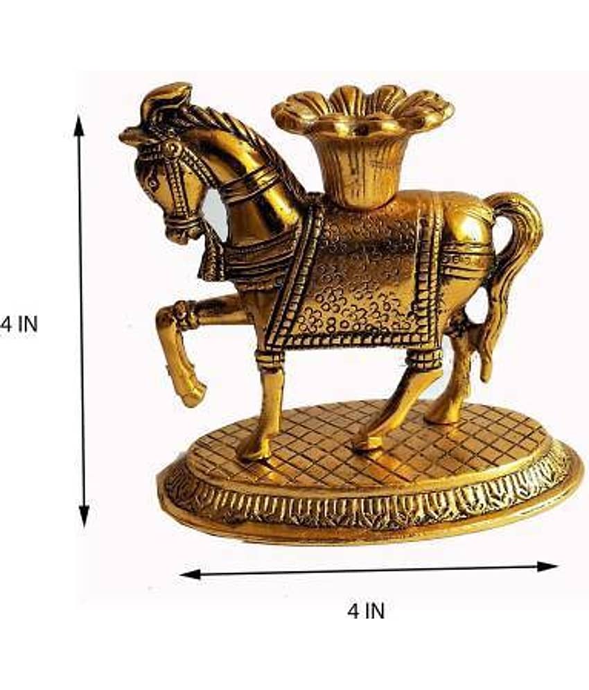 Fashion Bizz Feng Shui Horse Candle Holder Stand Vastu Gift Item Showpiece view 2