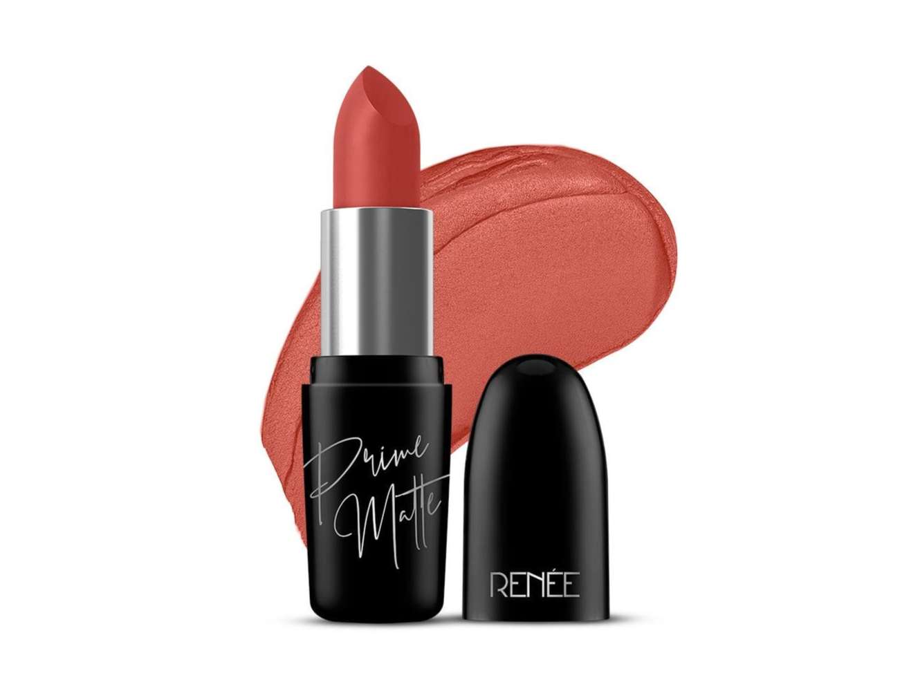 RENEE Prime Matte Lipstick - Lightweight & Long-Lasting Formula, Creamy Matte Finish, One Swipe Application, Non-Drying, Vitamin E Infused, 4.5Gm - Spicy Cinnamon