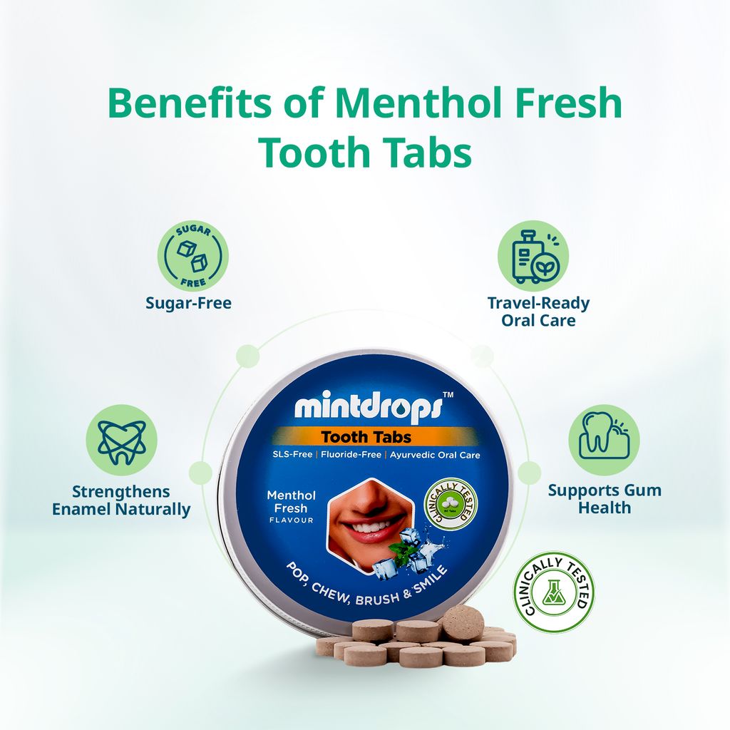 Mintdrops Premium Tooth Tabs (Menthol Fresh Flavour) view 2