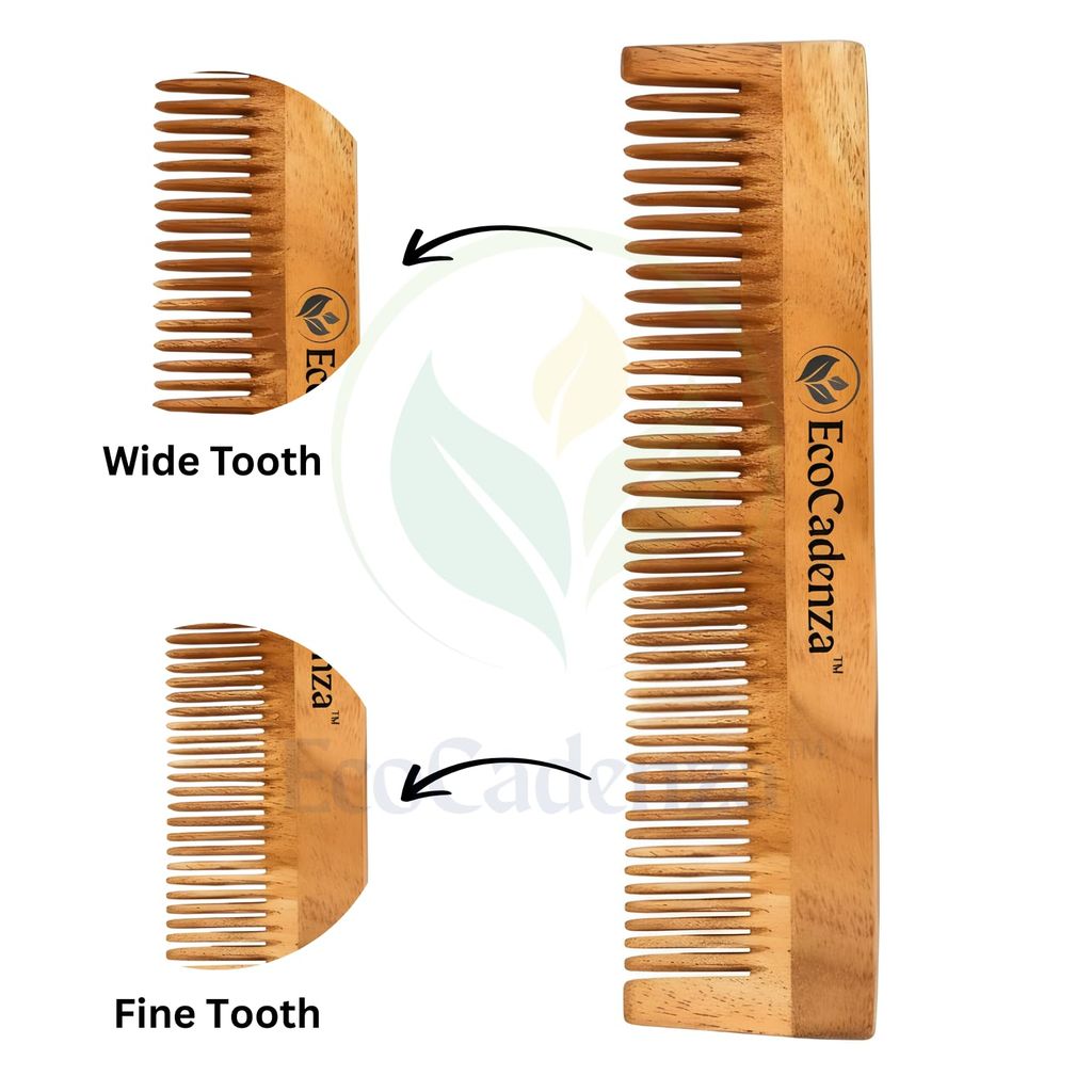 EcoCadenza Pure Neem � Crafted from Solid Neem for Comfortable Use and Effortless Detangling (Pack Of 1) view 2