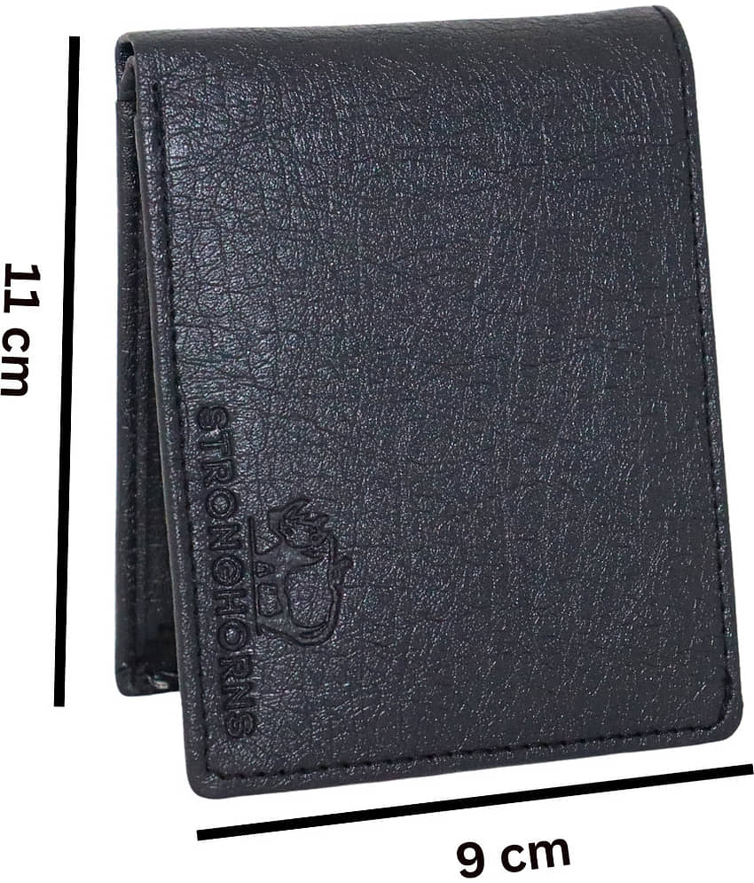 STRONG HORNS PU Engraved Men's Regular Wallet With 5 Slots For Card ( Black , Pack of 1 ) view 2