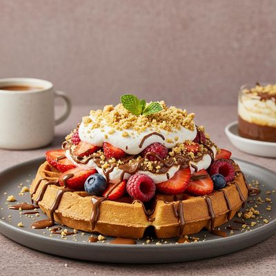 Nutella And Strawberry Waffle