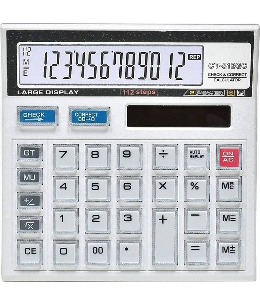 Villy Financial and Business Office Calculator with Large LCD Display and Acrylic Protected Mirror Buttons