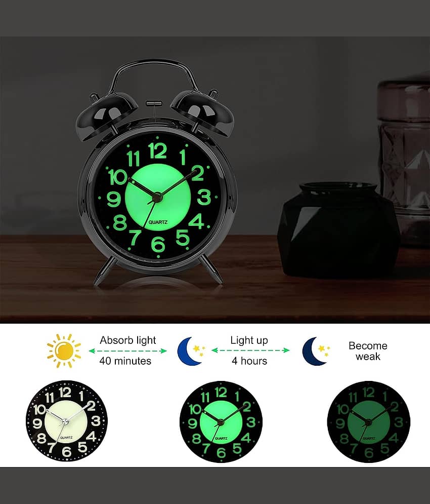 Bhavyta Analog Silver Redium Alarm Clock - Pack of 1 view 2