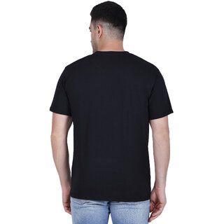 Life Dream Mens Black Batik Print Cotton Blend Round Neck T-Shirt view 2