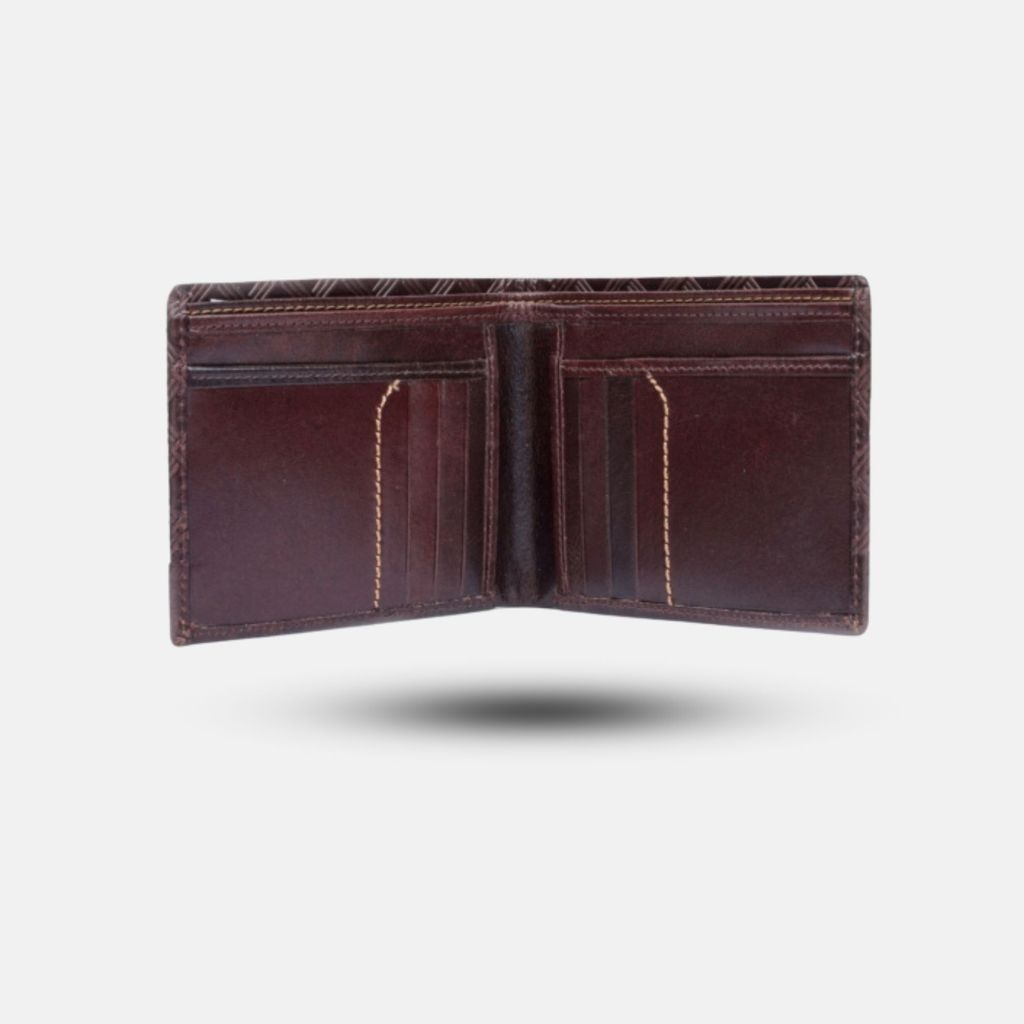 Men's Bi-Fold Leather Wallet Rosy Brown - Style and Organization Combined I DENZO view 2