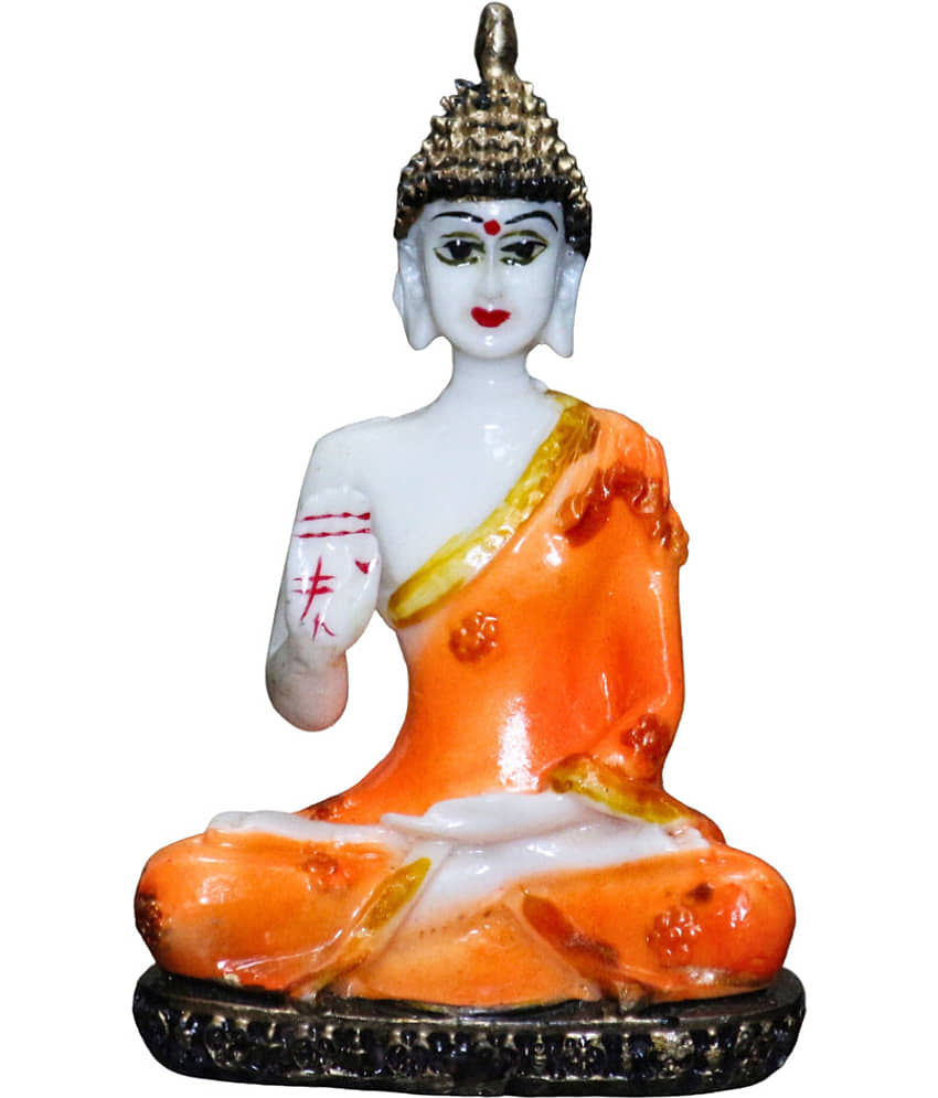 Miss Peach Samadhi Buddha Showpiece 11 cm - Pack of 1 view 2