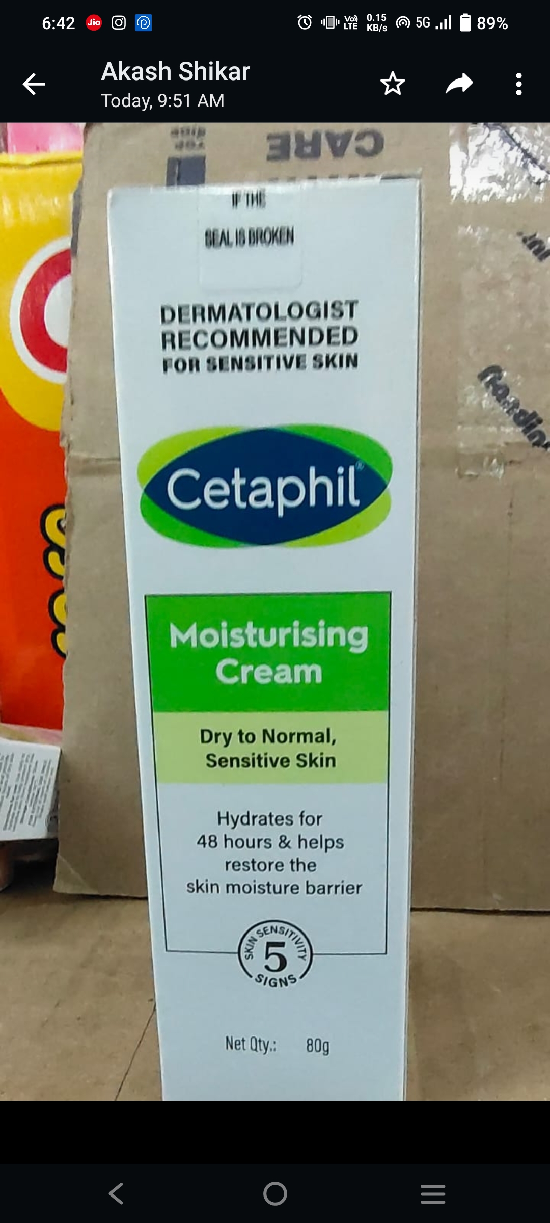 Cetaphil moisturizing cream