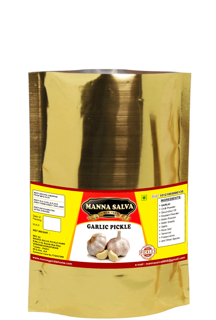 Manna Salva Pickles- Garlic Pickle - Veg Pickle view 2