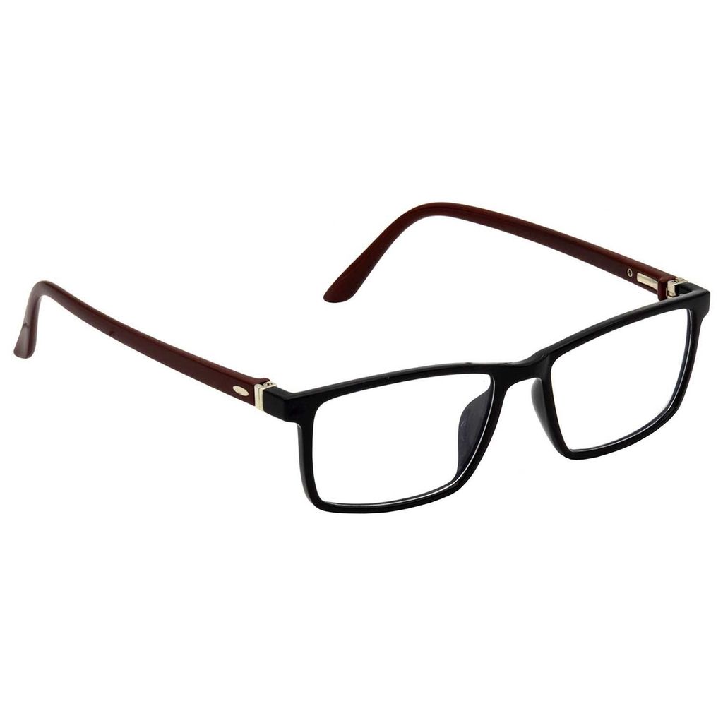 Hrinkar Anti-Glare Zero Power Computer Glasses for Eye Protection with Blue Cut for Men & Women | Brown and Black | HBCT-FRM-BK-BWN-16 view 2