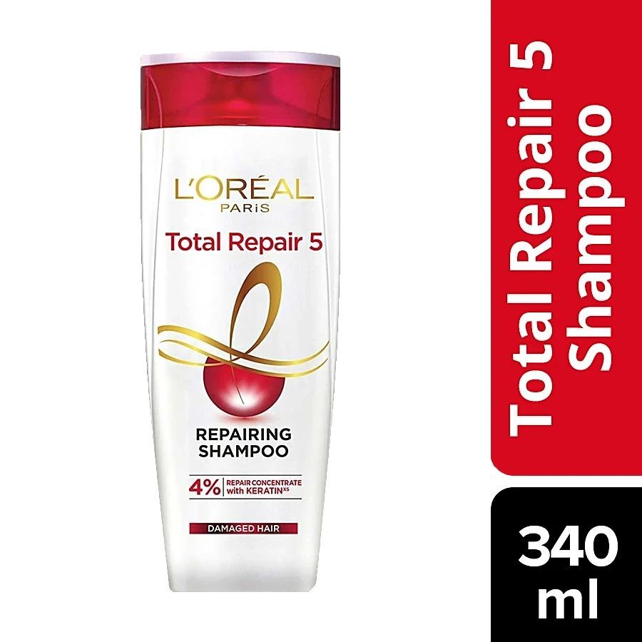 Loreal Paris Total Repair 5 Repairing Shampoo With Keratin Xs, 340 Ml