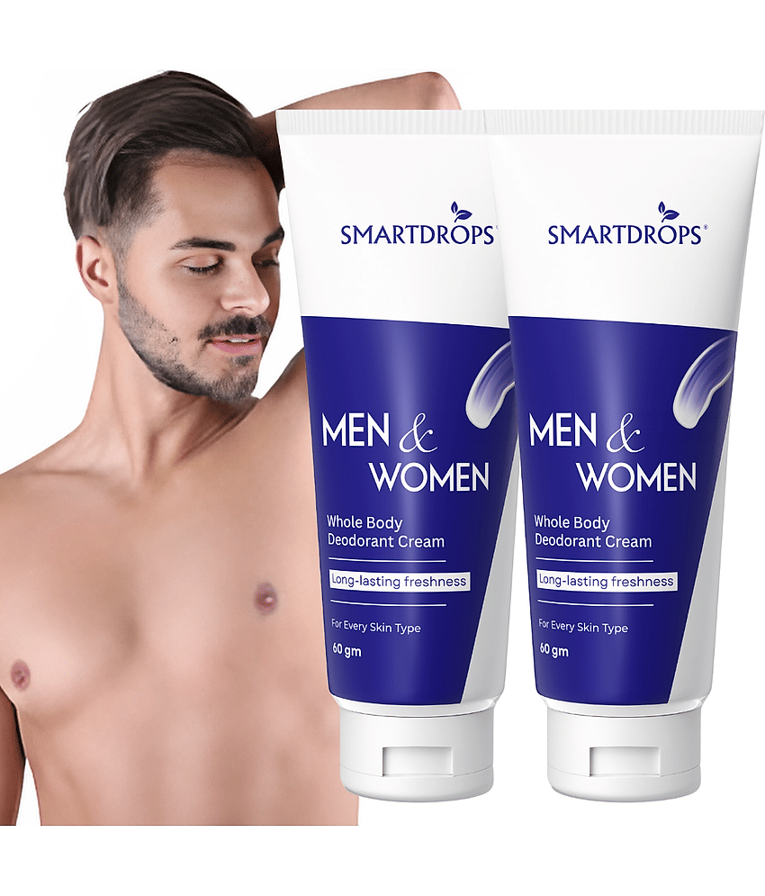 Smartdrops Men & Women Deodorant Cream Deodorant Cream for Unisex 60 gm ( Pack of 2 )