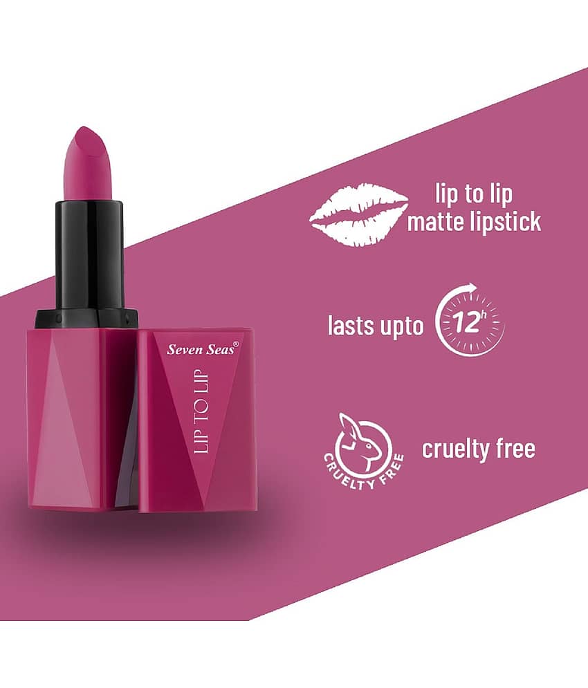 Seven Seas Lip To Lip Matte Lipstick | High Coverage | High Intensity Lipstick (Castro 1)