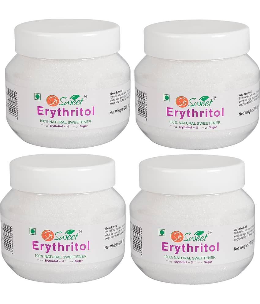 So Sweet Erythritol 100% Natural Sweetener 800gm for Diabetes - Sugar free (PO4) (200gm Each)