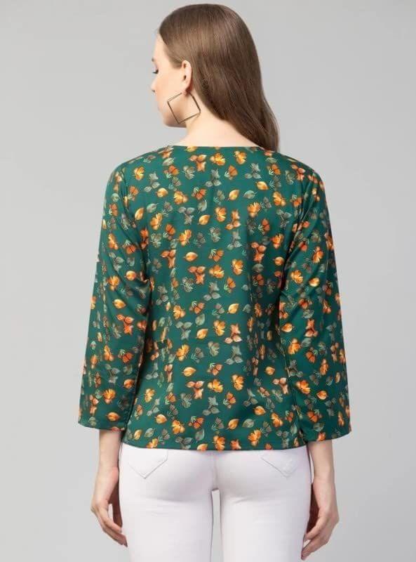 Kulfi Women's Floral Printed Regular Use Top view 2