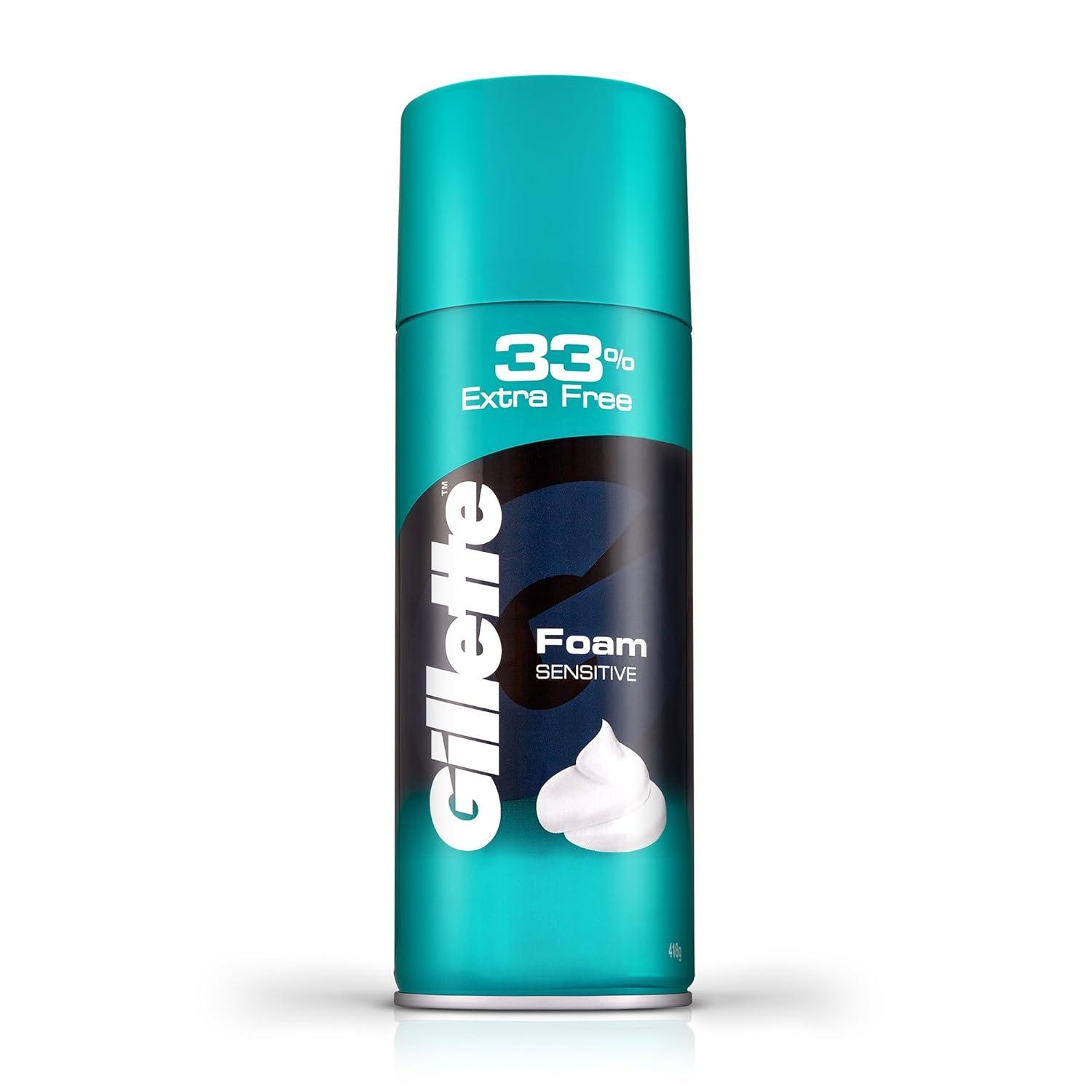 GILLETTE SENSITIVE SHAVING FOAM 418 GMS
