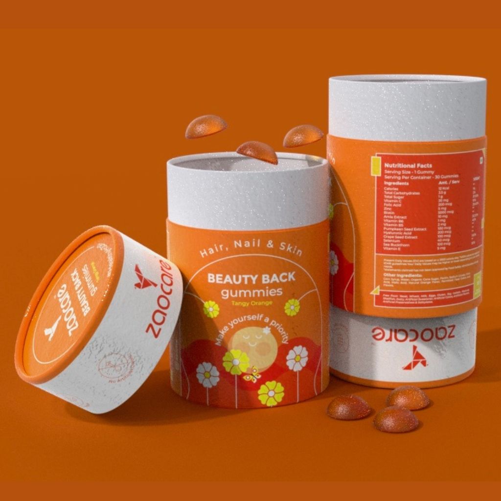 Zaocare Beauty Back Gummies for Hair, Nail and Skin | For Men & Women | Vegan | Plant based Biotin | Orange | 30 Biotin Gummies (1 gummy a day) view 2