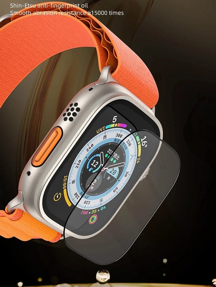 Apple Watch Ultra Series Screen Protector TPU Guard full curved (black ) view 2