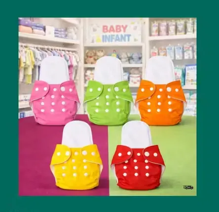 PlainSoft Baby Cloth Diapers Pack of 5