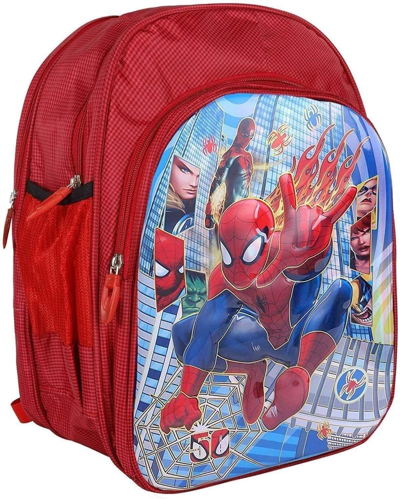 Clastik 3 Compartment 3D Effect Kids Fabric Bag/Backpack for School view 2