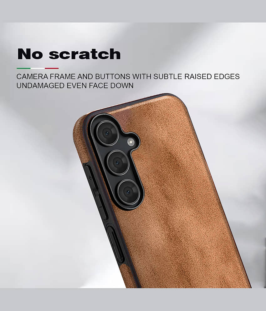 BIG WINGS Plain Cases Compatible For Artificial Leather Samsung Galaxy A24 ( Pack of 1 ) view 2