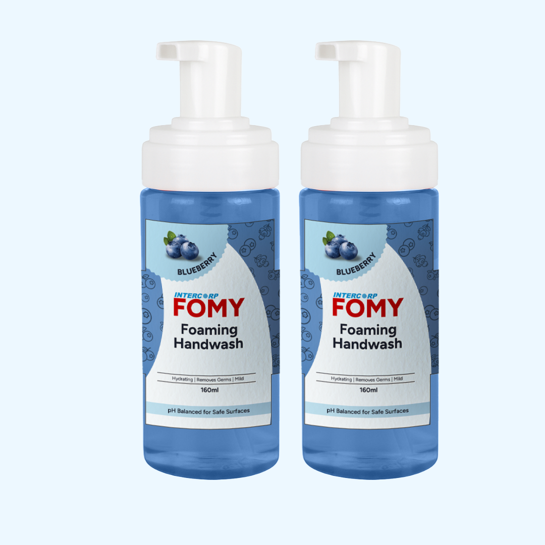 INTERCORP FOMY Antibacterial Soft Refreshing Foam Hand Wash, 160 ml Each (Blueberry - Pack of 2)