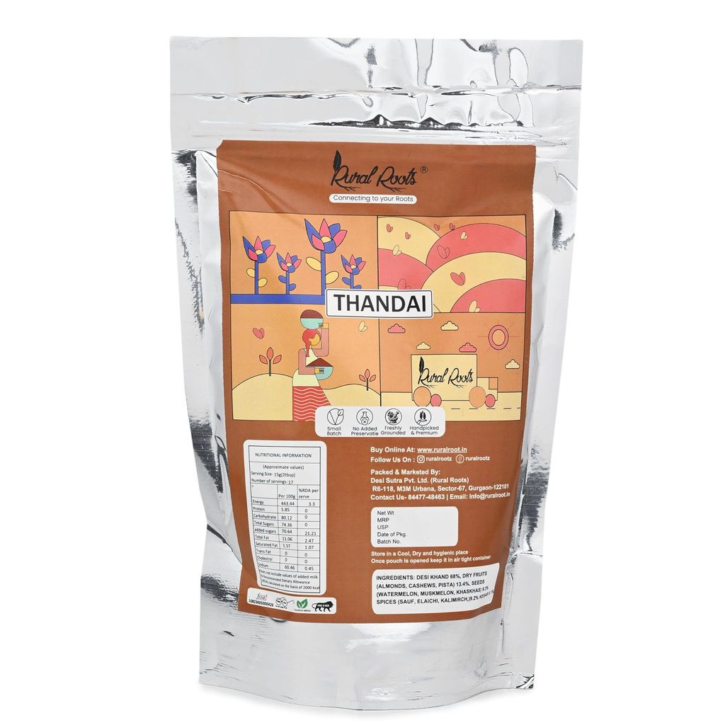 Rural Roots Thandai Mix - 200g | Thandai Powder with Flavor of Dry Fruits & Spices | Authentic Cooling Drink for Milk Mix view 2