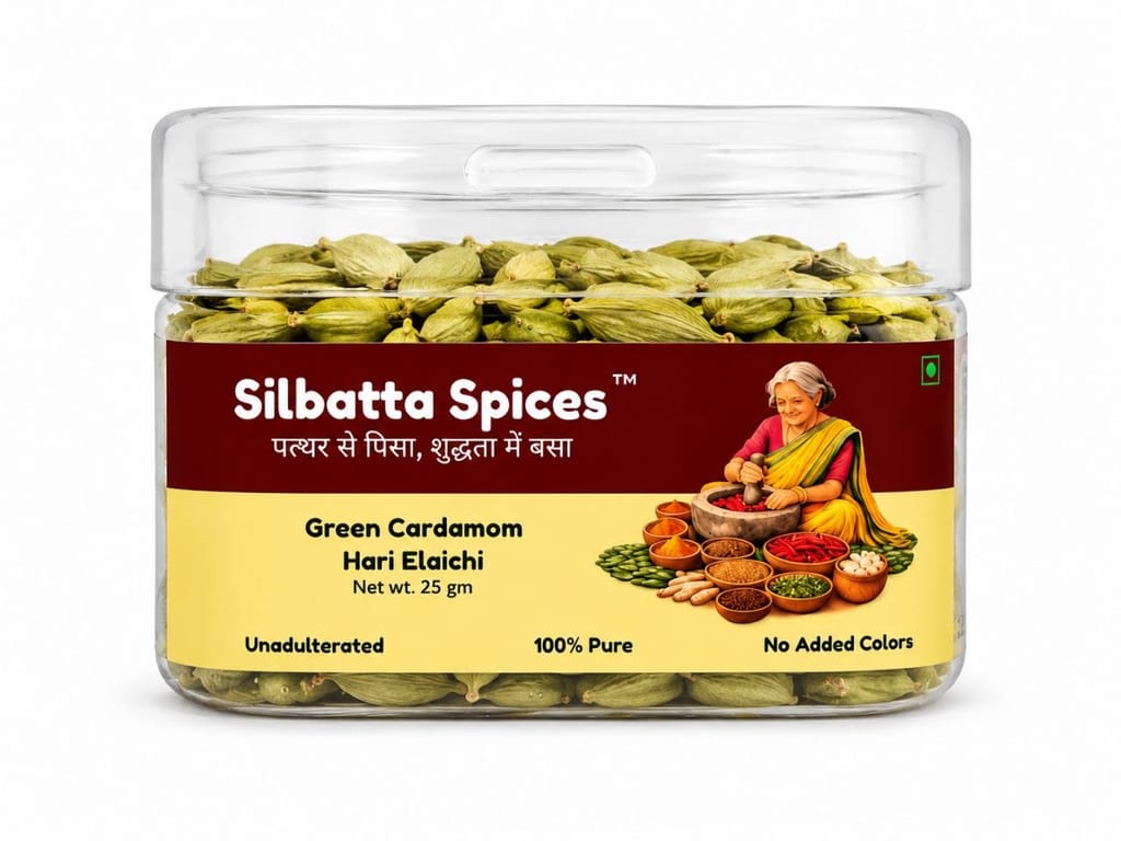 Silbatta Spices Green Cardamom | Hari Elaichi