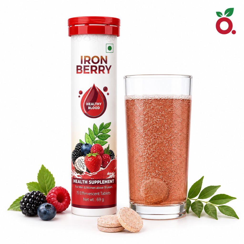 Iron Berry - Curry Leaf Extract + Iron + Folic acid + Vitamin B12 Supplement