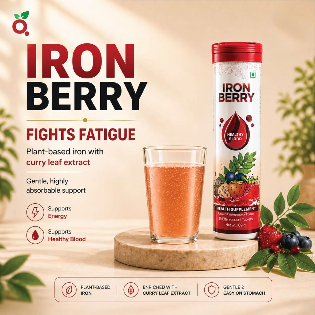 Iron Berry - Curry Leaf Extract + Iron + Folic acid + Vitamin B12 Supplement view 2