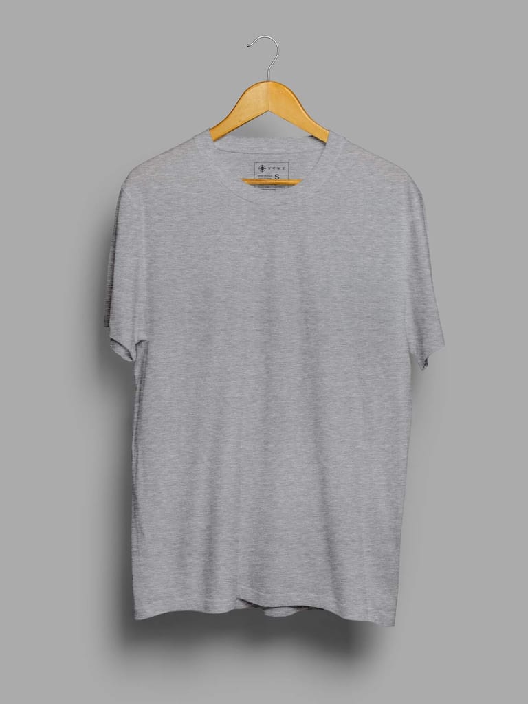 Light Grey Melange | Plain T shirt view 2