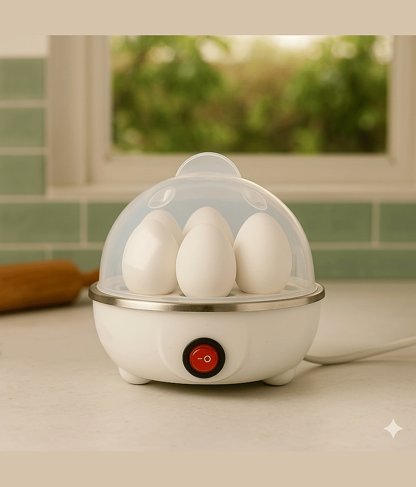 Electric Egg Boiler, Egg Poacher for Steaming, Cooking, Boiling & Frying, Egg Cooker (Blue, Multicolor, 7 Eggs) view 2