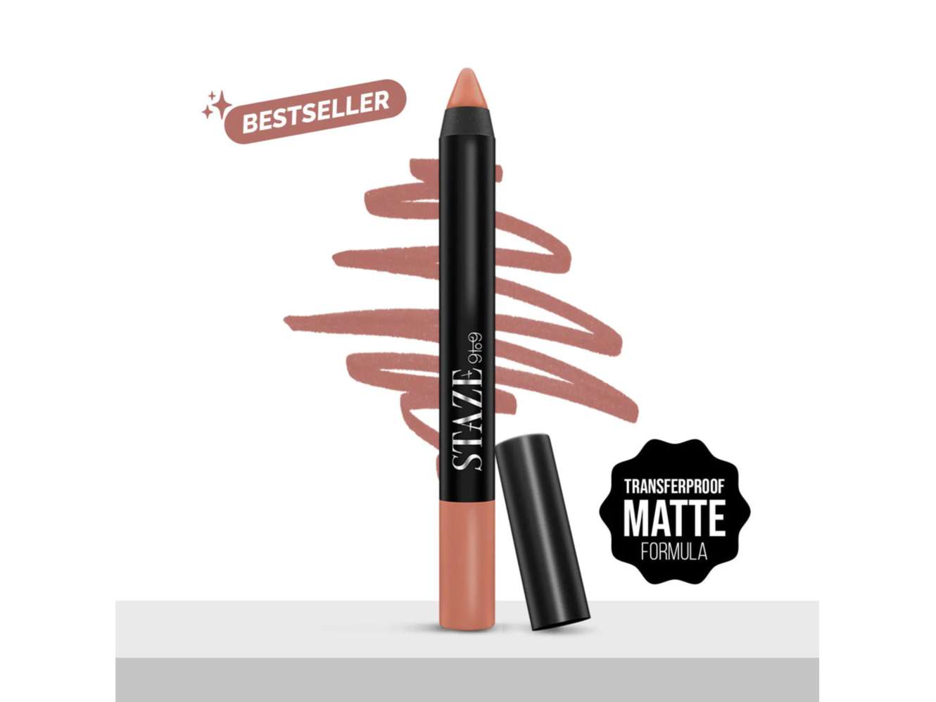 Staze 9to9 Pout On Transfer proof Lip Crayon - Very Bare - 02