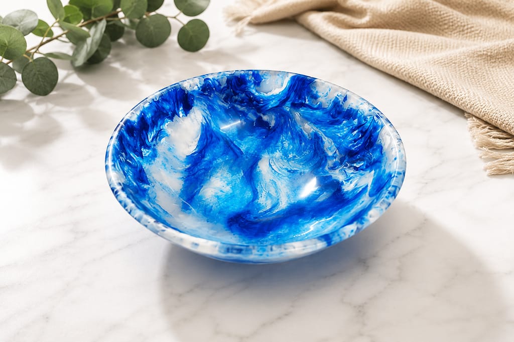 Ocean Mist Resin Decorative Bowl