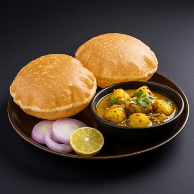 Bedmi Poori With Hing Aloo Sabji