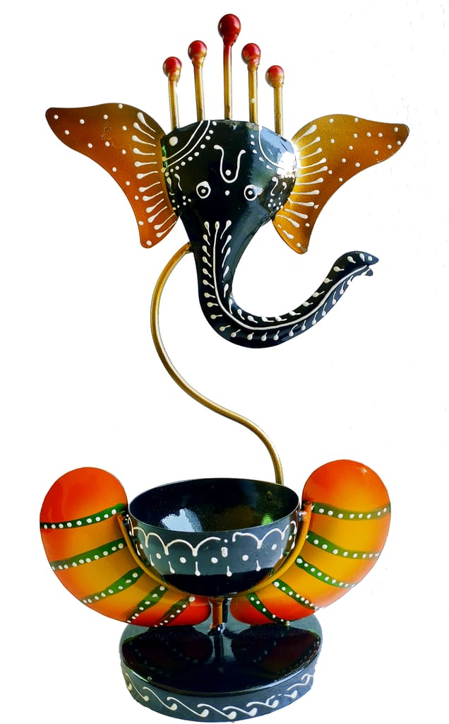 Tealight Candle Holder for Home Decor/Showpiece for Home Decor - Decorations Items for Home -Home Decorative Items/Home Decor Items for Living Room/Pooja Room - Corporate Gift Items, Iron view 2