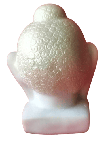 Muskan Pvc Toys - White Marble Buddha Head Statue | Shelf Piece | Home Decor view 2