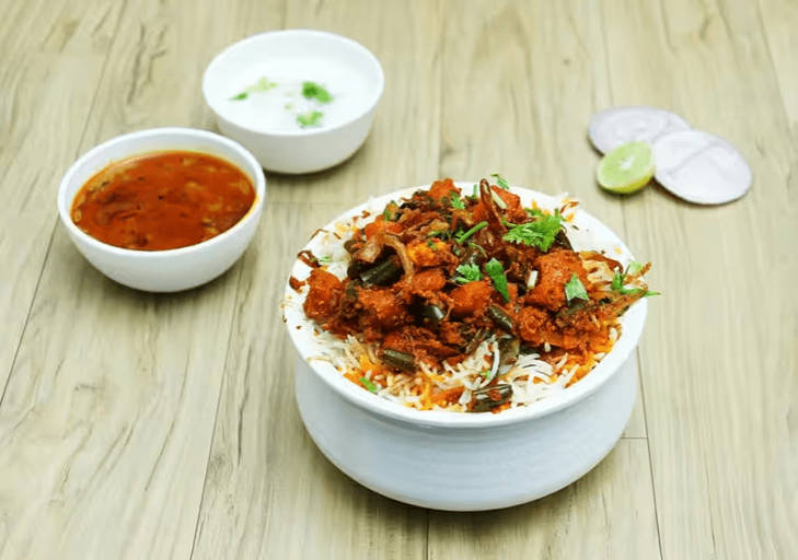Veg biryani (full) + chaap