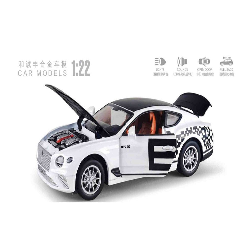 KTRS ENTERPRISE DieCast Zinc Alloy 1/24 Scale Bentlley Continental GT Coupe for Openable Doors, Working Headlights & Tail Lights 【Colors as Per Stock】 view 2