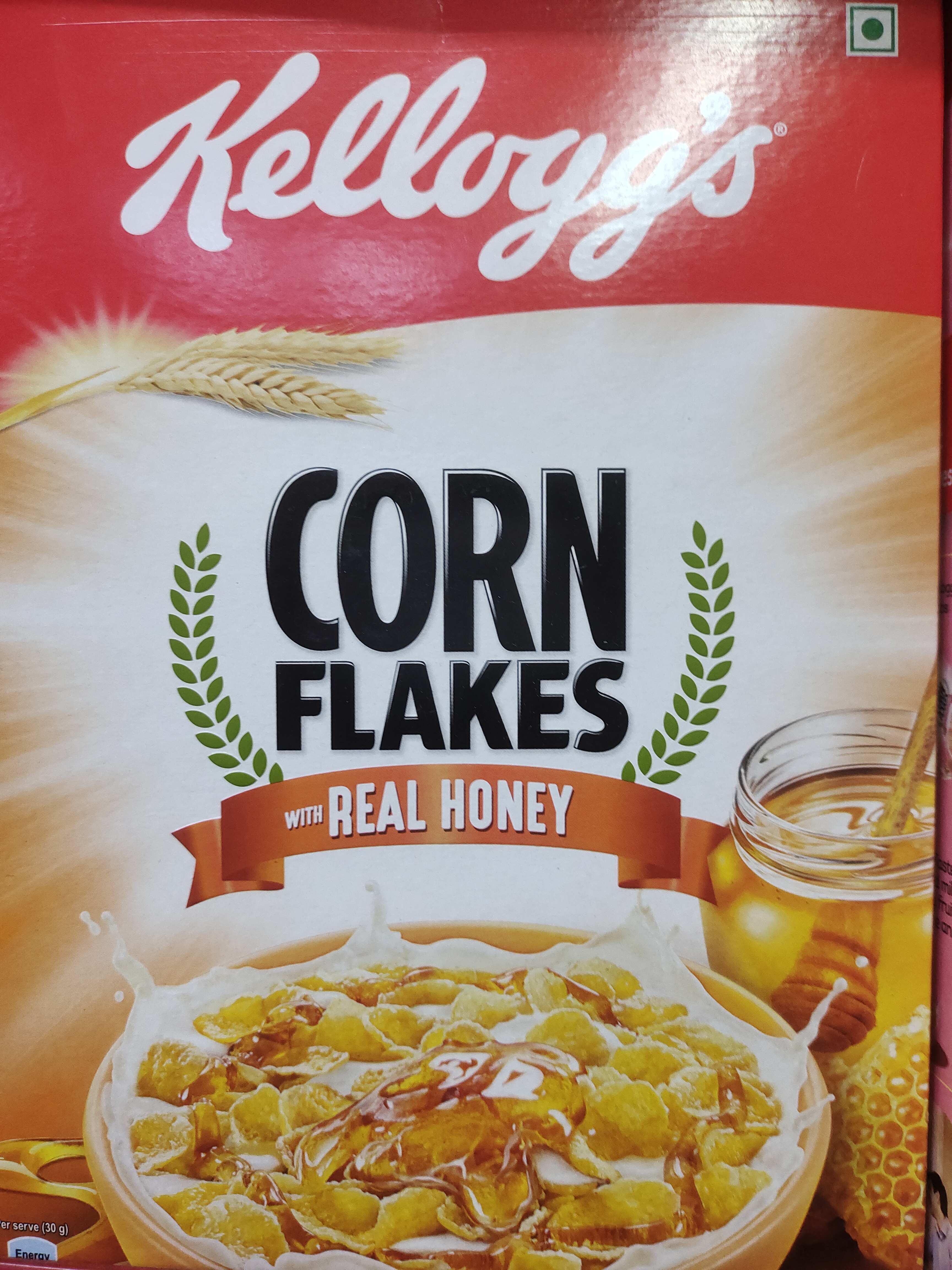 Kelloggs corn flakes with real honey