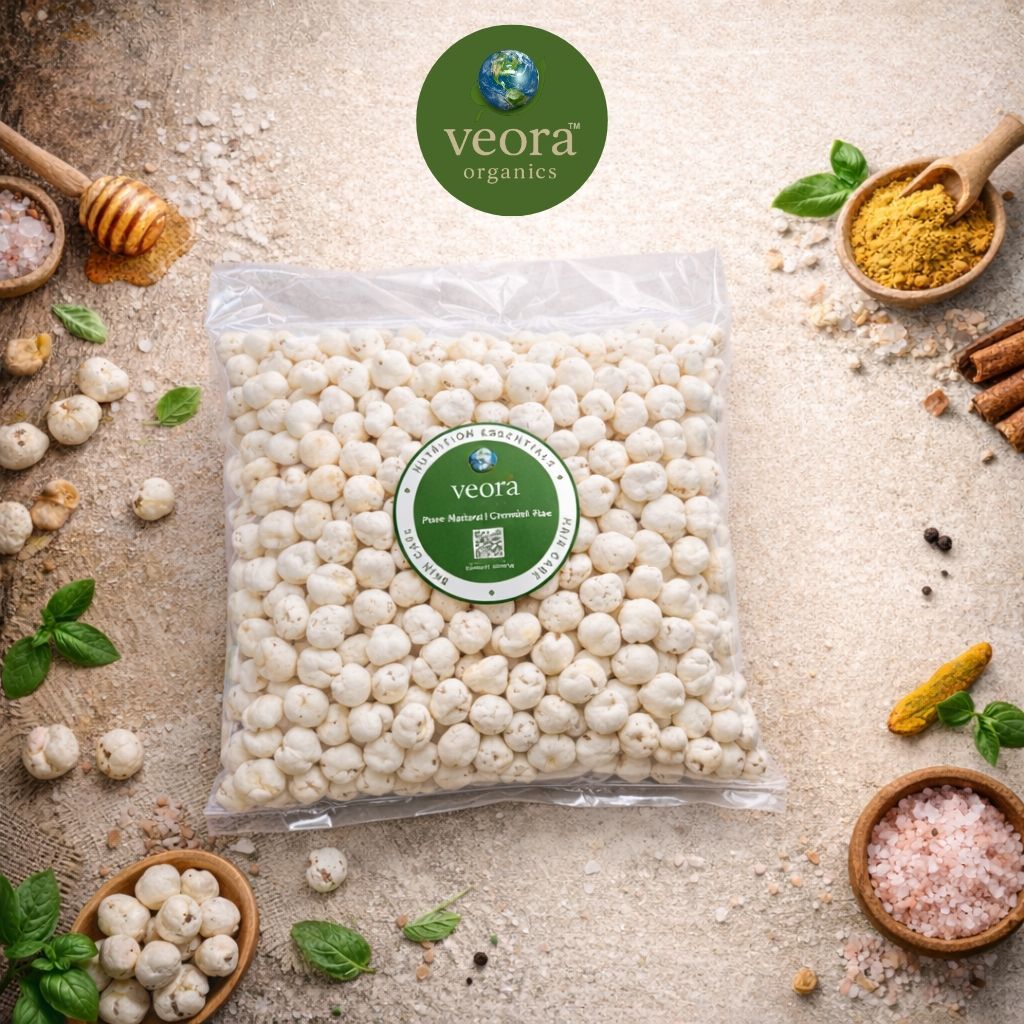 Veora Organics Makhana (Fox Nuts) Combo Pack | Premium A-Grade Natural Phool Makhana | Healthy Roasted Snack | High Protein & Fiber | Gluten-Free Superfood | 200g Each (Pack of 2) view 2