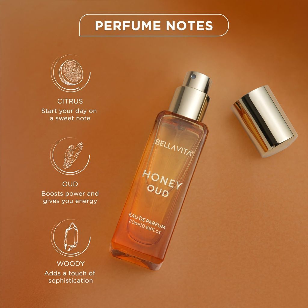 Bella Vita Honey Oud Eau De Parfum | 20ml | Long-Lasting Luxury Fragrance view 2