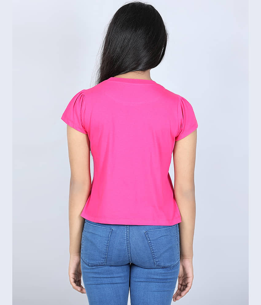 StyleStone Pack of 1 Girls 100% Cotton T-Shirt ( Red ) view 2