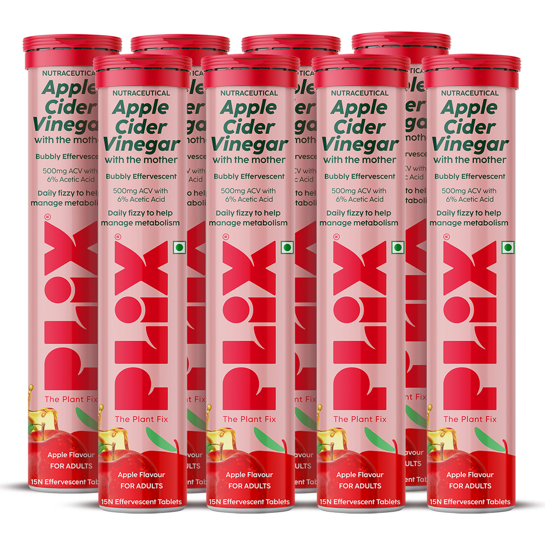 Apple Cider Vinegar Effervescent with the mother Pack of 8 Tubes__2 Months__120 Tablets